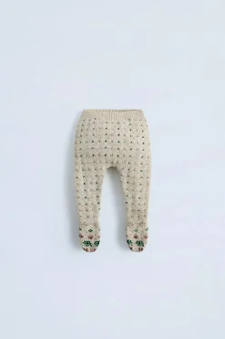 LEGGINGS DE MALHA JACQUARD COM CASINHAS-ZARA Flash Sale