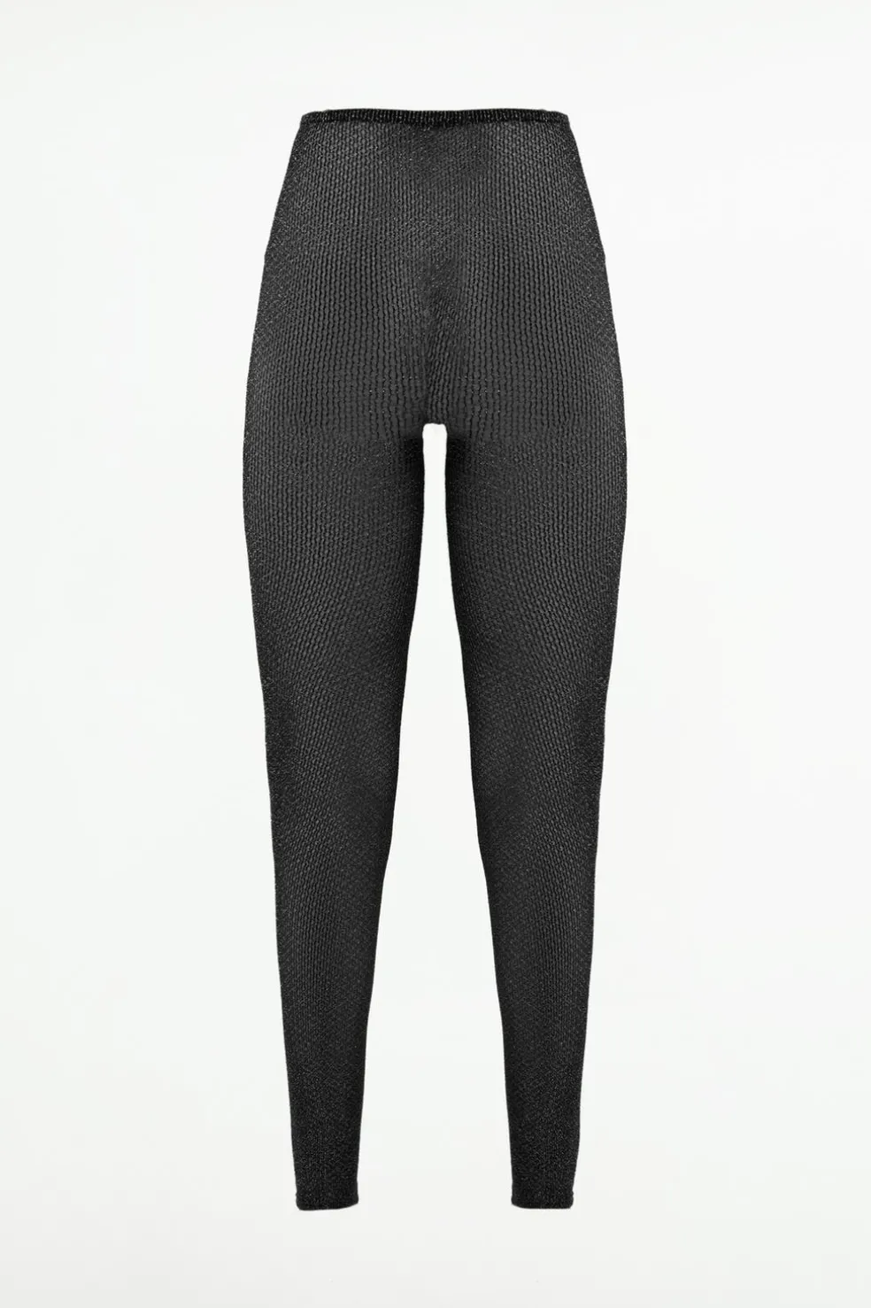 ZARA Calças|Lingerie^LEGGINGS REDE SEM COSTURAS COM FIO METALIZADO Cinzento-antracito