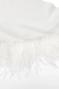 ZARA Acessórios / Bijuteria|Lingerie^LENÇO DE VISCOSE COM PENAS Branco