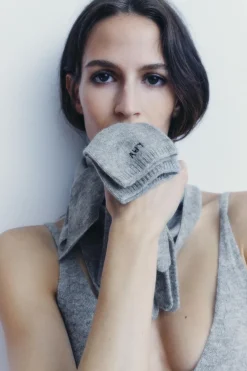 ZARA Winter Layersnew|Acessórios / Bijuteria^LUVAS COMPRIDAS DE LÃ Cinzento