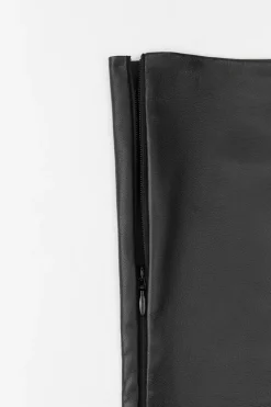 ZARA Acessórios / Bijuteria|Lingerie^LUVAS LONGAS DE PELE 100% Preto