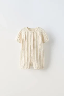 MACACÃO ALGODÃO SEDA MALHA RENDILHADA-ZARA Sale