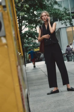 ZARA Vestidos^MACACÃO COMBINADO LARGO Preto