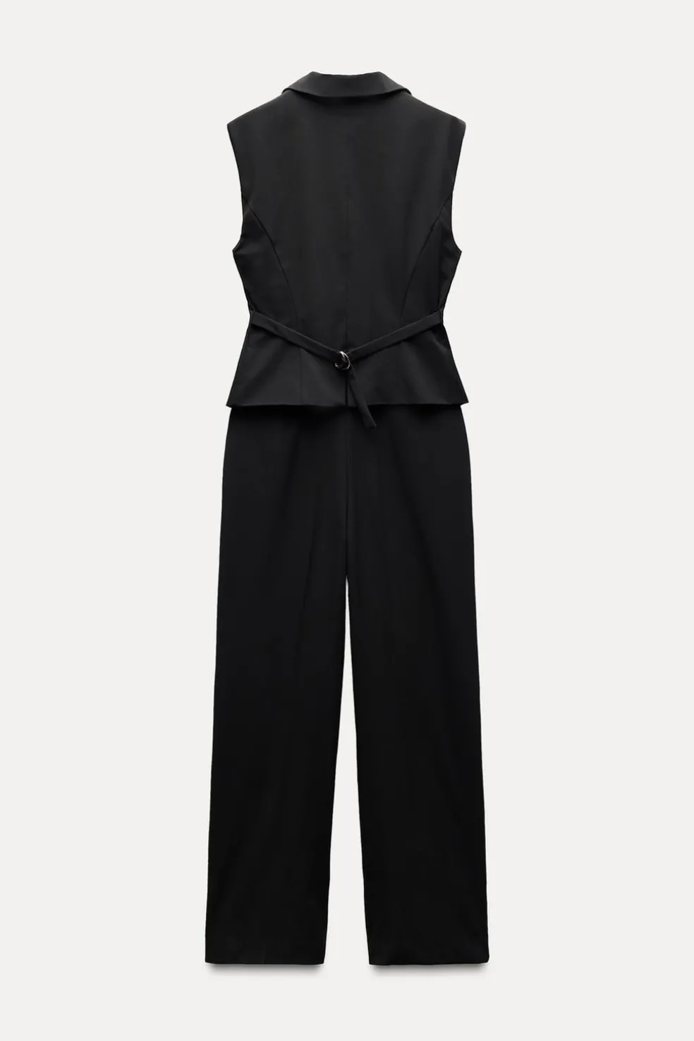 ZARA Vestidos^MACACÃO COMBINADO LARGO Preto