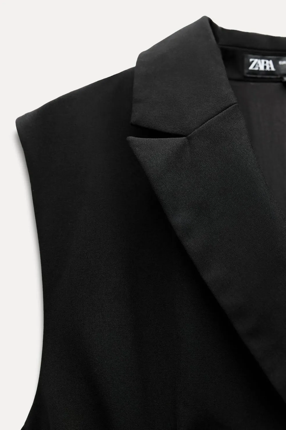ZARA Vestidos^MACACÃO COMBINADO LARGO Preto