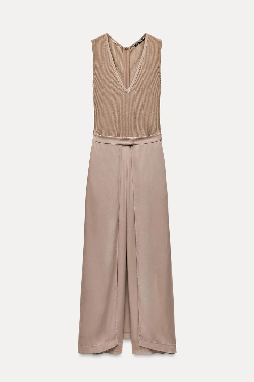 ZARA Vestidos^MACACÃO COMBINADO PAREO Castanho / Toupeira