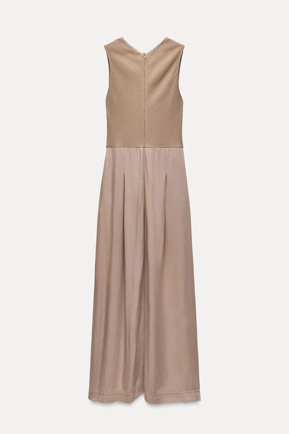 ZARA Vestidos^MACACÃO COMBINADO PAREO Castanho / Toupeira