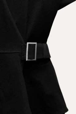 ZARA Vestidos^MACACÃO COMPRIDO COMBINADO COM FIVELA Preto
