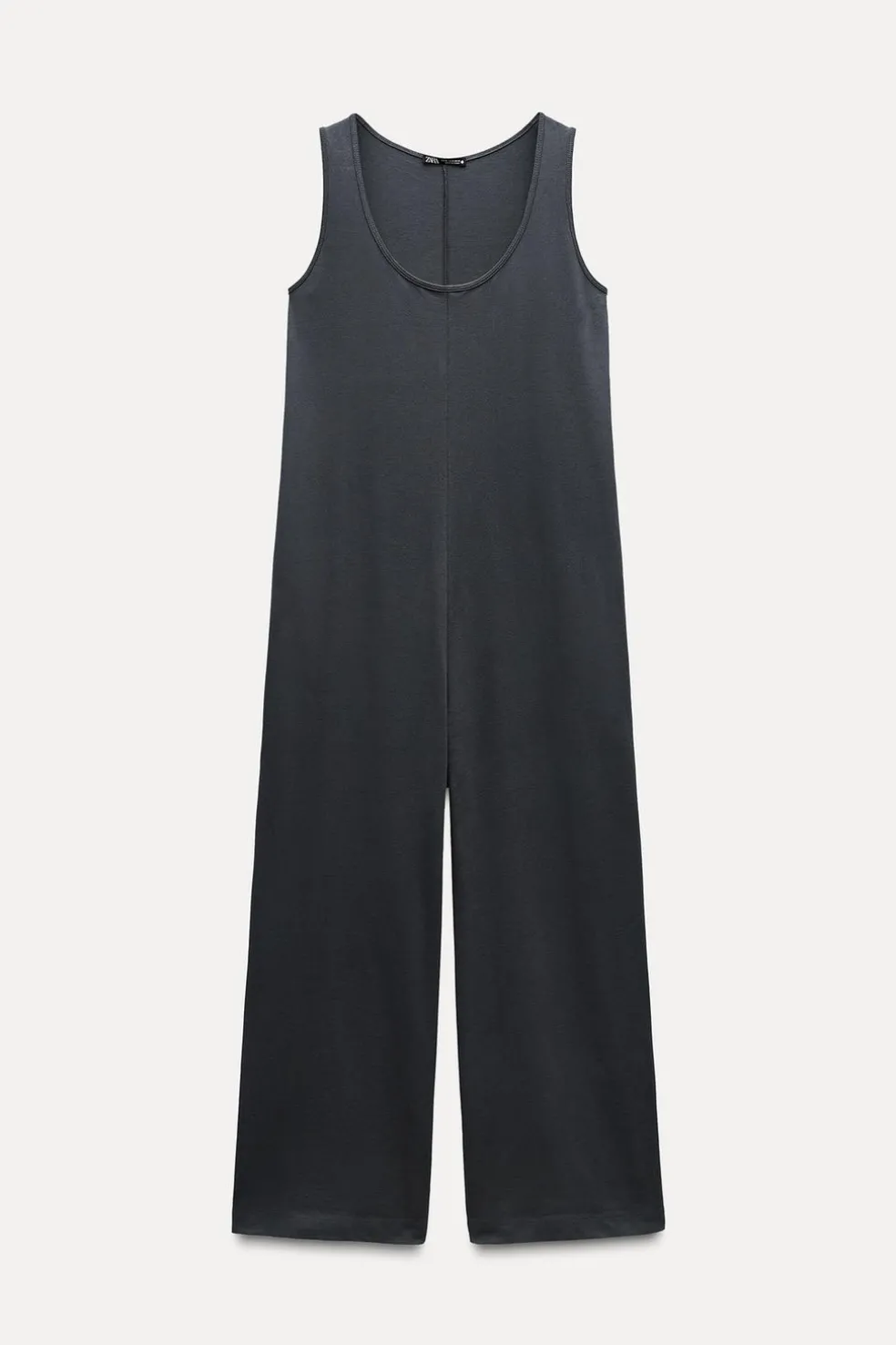 ZARA Vestidos^MACACÃO COMPRIDO DE ALGODÃO Chumbo