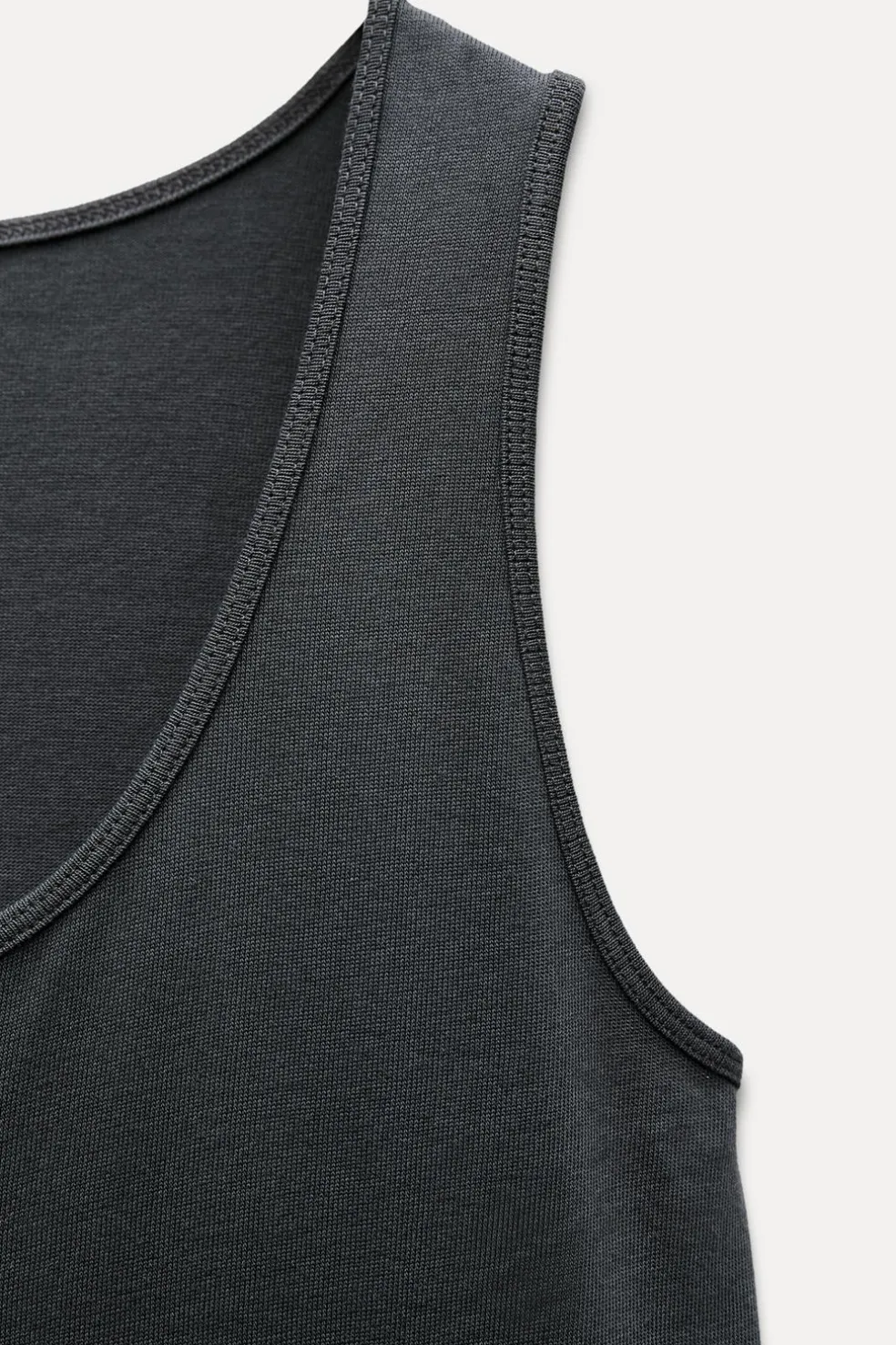 ZARA Vestidos^MACACÃO COMPRIDO DE ALGODÃO Chumbo