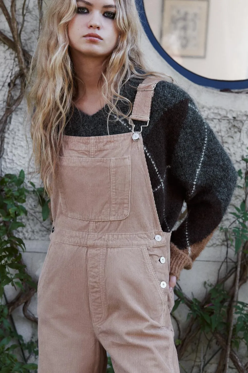 ZARA Vestidos^MACACÃO COMPRIDO DE BOMBAZINA Rosa