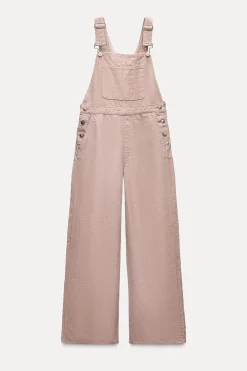 ZARA Vestidos^MACACÃO COMPRIDO DE BOMBAZINA Rosa