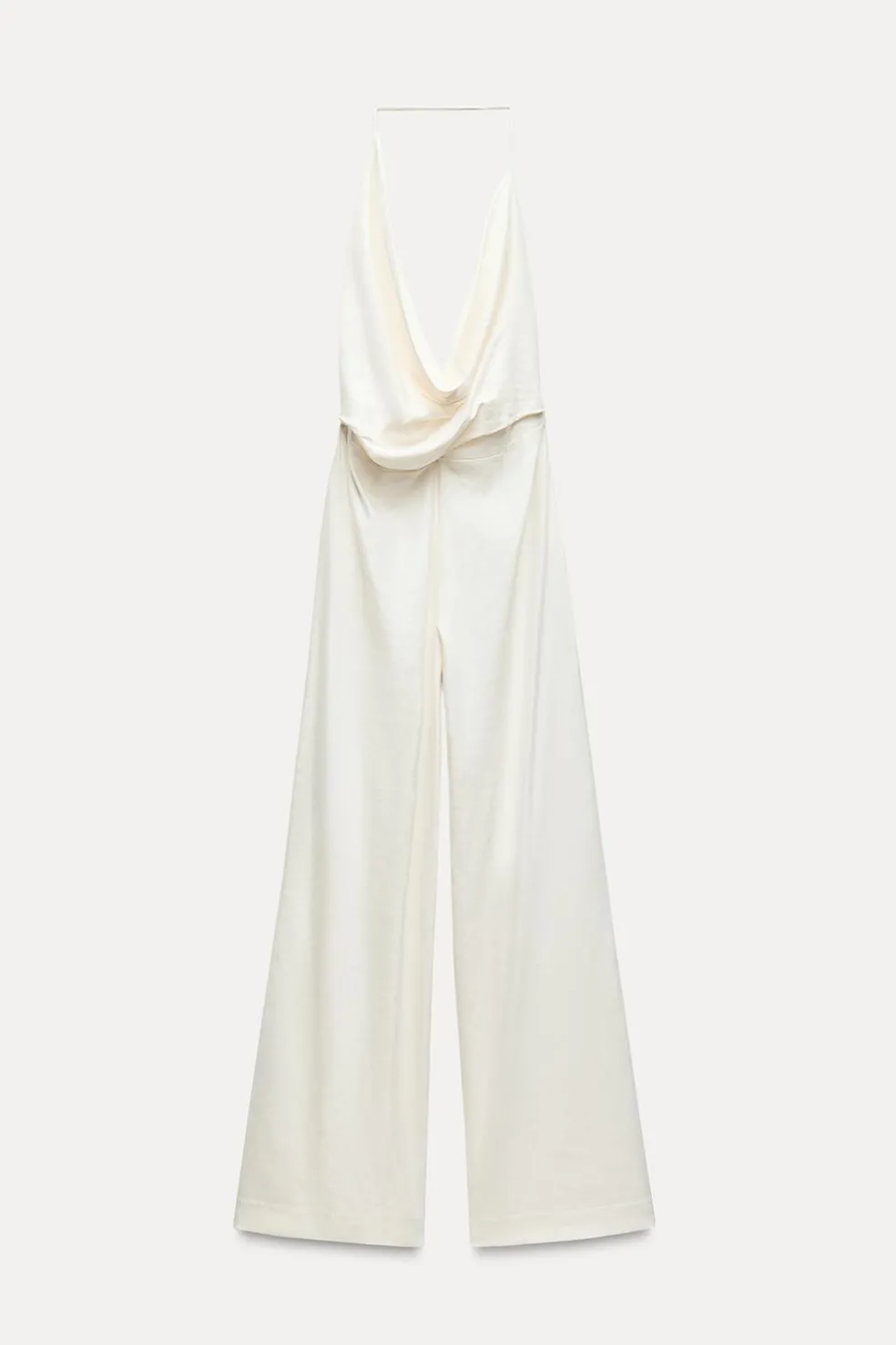 ZARA Vestidos^MACACÃO COMPRIDO DE ESTILO RÚSTICO Branco-marfim