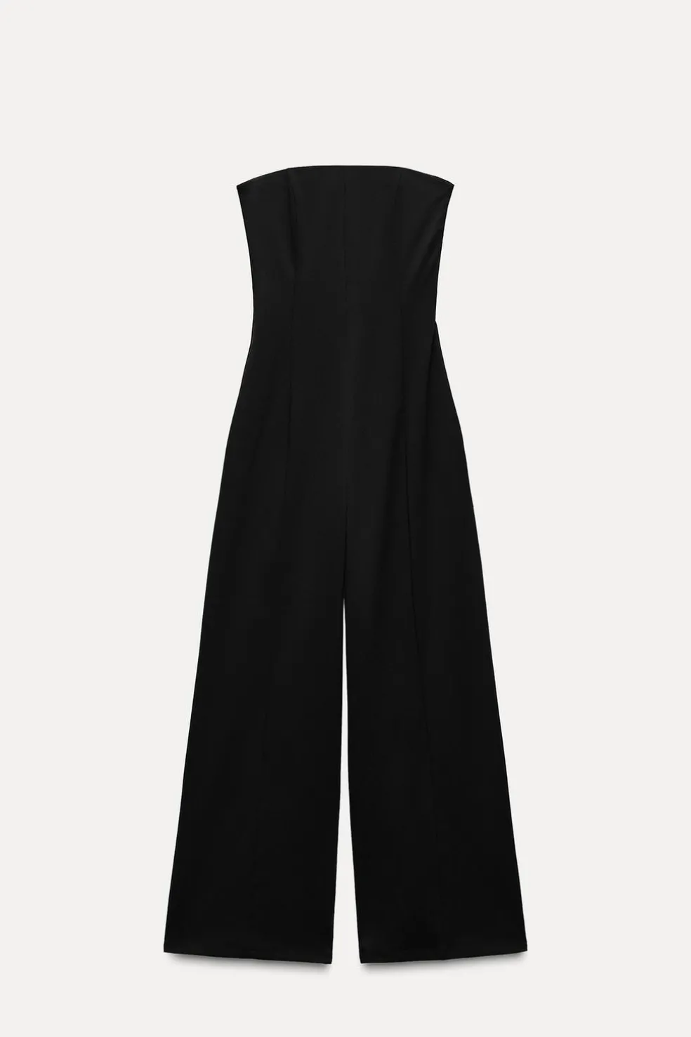 ZARA Vestidos^MACACÃO COMPRIDO DECOTE CAICAI Preto