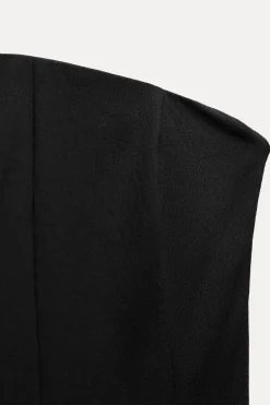 ZARA Vestidos^MACACÃO COMPRIDO DECOTE CAICAI Preto