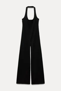 ZARA Vestidos^MACACÃO CREPE HALTER Preto