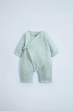 MACACÃO CRUZADO EM CREPE LISO-ZARA Best Sale