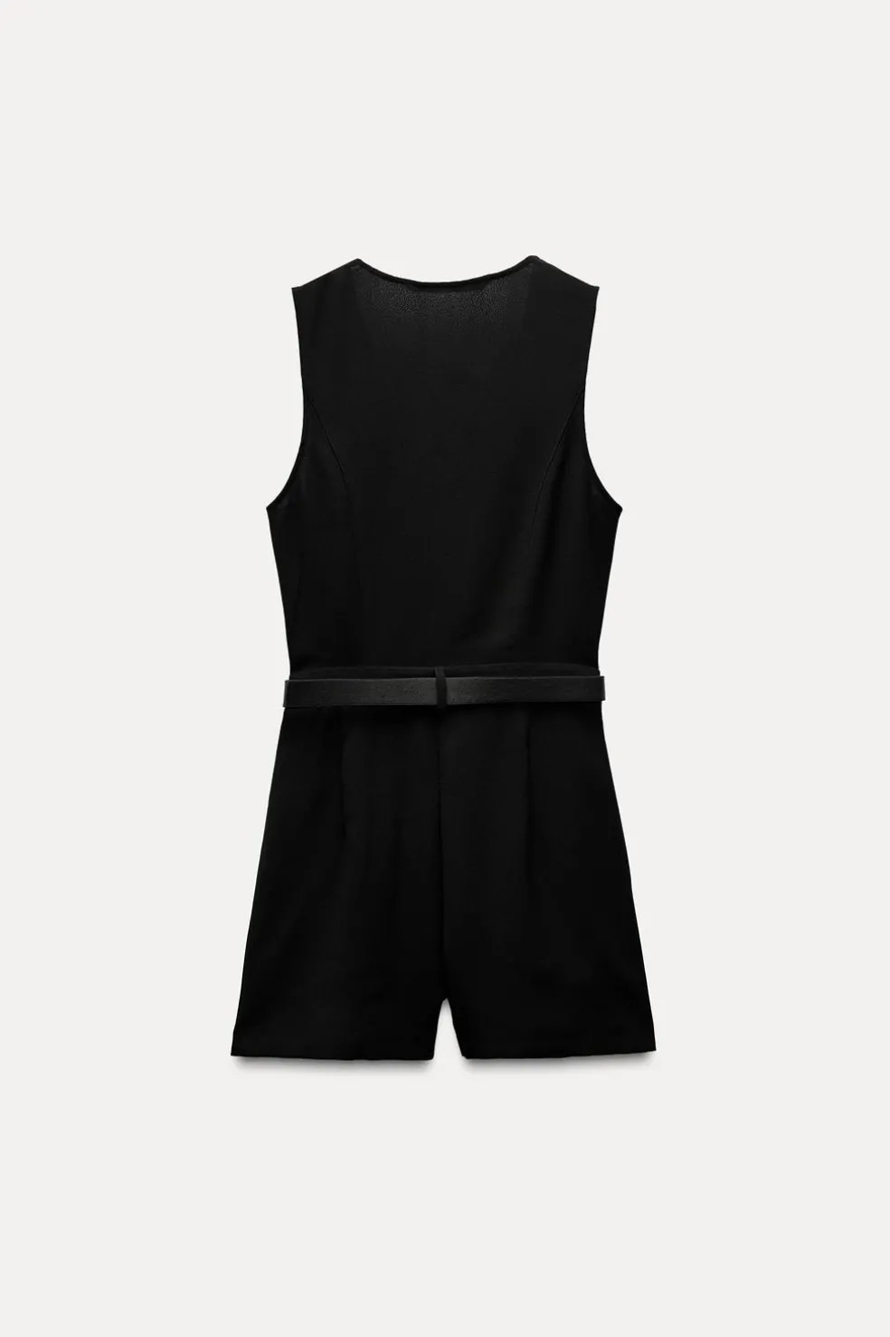 ZARA Vestidos^MACACÃO CURTO COM CINTO Preto