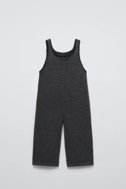MACACÃO DE MALHA FLORES BORDADAS-ZARA Online