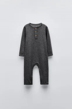 MACACÃO DE MALHA RENDILHADO-ZARA Online