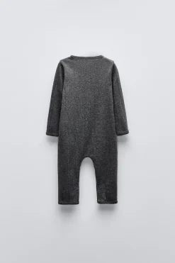 MACACÃO DE MALHA RENDILHADO-ZARA Online