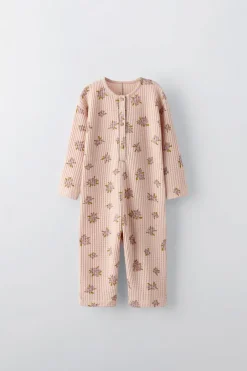 MACACÃO WAFFLE ÀS FLORES-ZARA Cheap