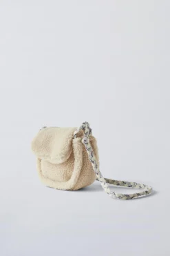 MALA A TIRACOLO COM EFEITO DE PELO ENCARACOLADO-ZARA Fashion