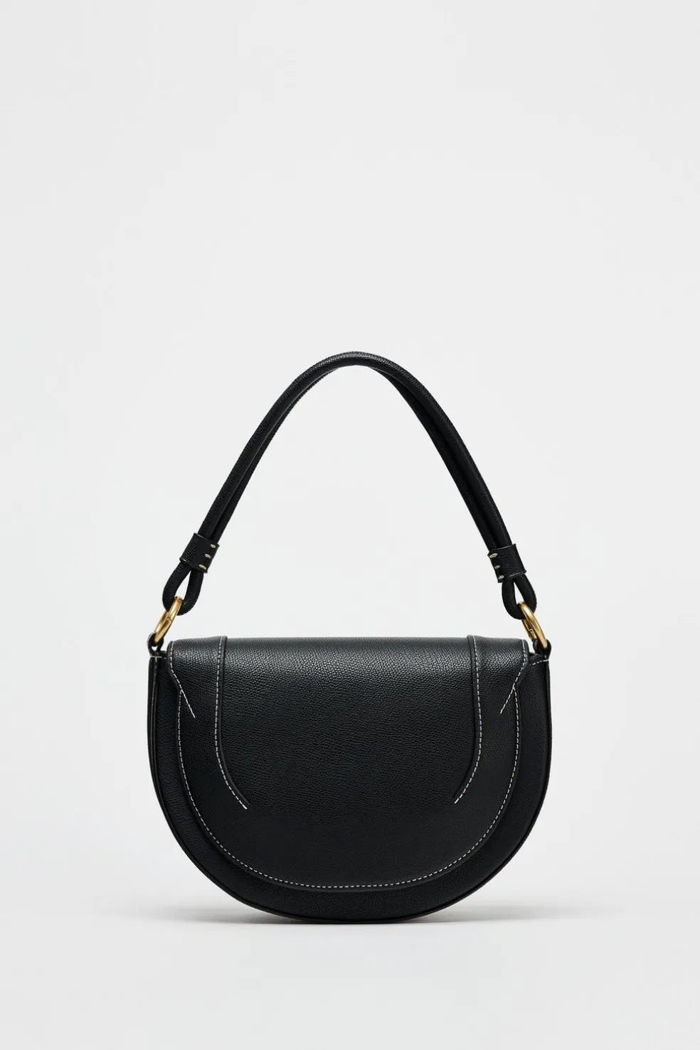 ZARA Malas^MALA A TIRACOLO COM PESPONTO EM CONTRASTE Preto