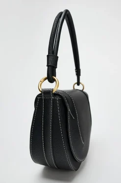 ZARA Malas^MALA A TIRACOLO COM PESPONTO EM CONTRASTE Preto
