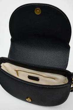 ZARA Malas^MALA A TIRACOLO COM PESPONTO EM CONTRASTE Preto