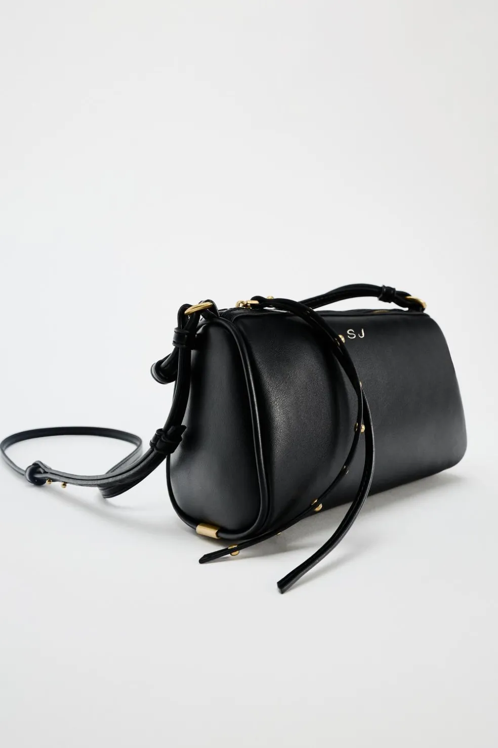 ZARA Malas^MALA A TIRACOLO COM PORMENOR DE MINI TACHAS Preto