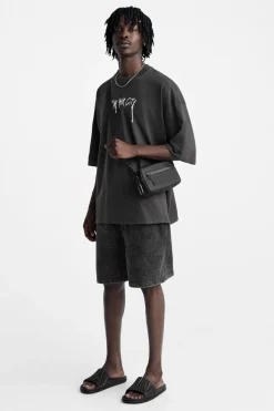 ZARA Vestuário De Inverno|Malas / Mochilas^MALA A TIRACOLO EFEITO DE CAUCHO Preto