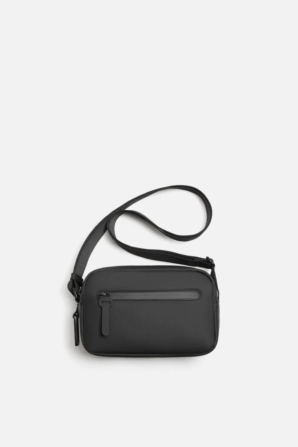 ZARA Vestuário De Inverno|Malas / Mochilas^MALA A TIRACOLO EFEITO DE CAUCHO Preto