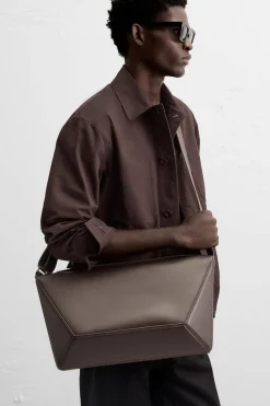 ZARA Pele|Malas / Mochilas^MALA A TIRACOLO EM PELE L - EDIÇÃO LIMITADA Castanho