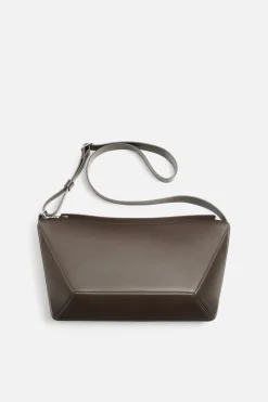ZARA Pele|Malas / Mochilas^MALA A TIRACOLO EM PELE L - EDIÇÃO LIMITADA Castanho