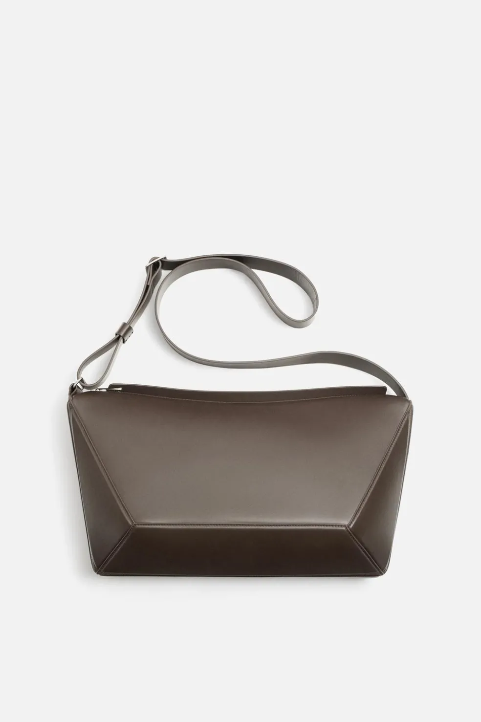 ZARA Pele|Malas / Mochilas^MALA A TIRACOLO EM PELE L - EDIÇÃO LIMITADA Castanho