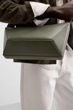 ZARA Pele|Malas / Mochilas^MALA A TIRACOLO EM PELE M - EDIÇÃO LIMITADA Verde-caqui
