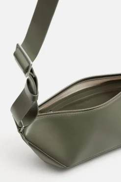 ZARA Pele|Malas / Mochilas^MALA A TIRACOLO EM PELE M - EDIÇÃO LIMITADA Verde-caqui