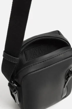 ZARA Vestuário De Inverno|Malas / Mochilas^MALA A TIRACOLO ENGOMADA Preto