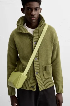 ZARA Pele|Malas / Mochilas^MALA A TIRACOLO PELE S - EDIÇÃO LIMITADA Verde