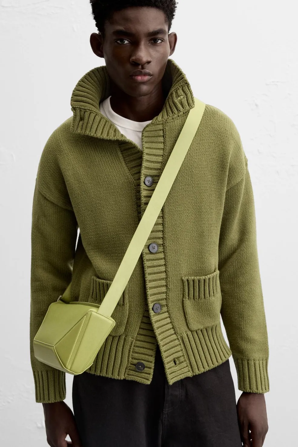 ZARA Pele|Malas / Mochilas^MALA A TIRACOLO PELE S - EDIÇÃO LIMITADA Verde
