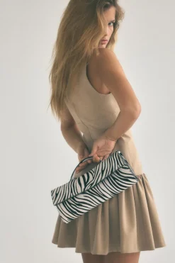 ZARA Malas^MALA ALARGADA COM EFEITO DE PELO Zebra
