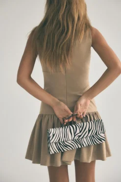 ZARA Malas^MALA ALARGADA COM EFEITO DE PELO Zebra
