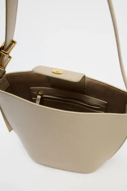 ZARA Malas^MALA BUCKET BAG MINIMALISTA Cru