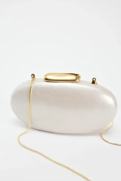 ZARA Malas^MALA CAIXA FECHO DOURADO branco