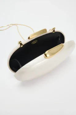 ZARA Malas^MALA CAIXA FECHO DOURADO branco
