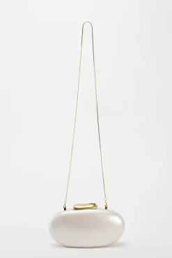 ZARA Malas^MALA CAIXA FECHO DOURADO branco