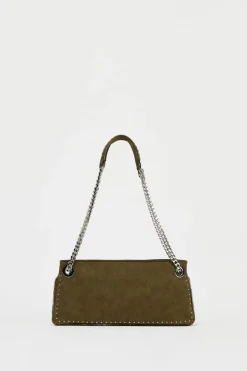 ZARA Malas^MALA COMPRIDA COM TACHAS Cinzento-toupeira
