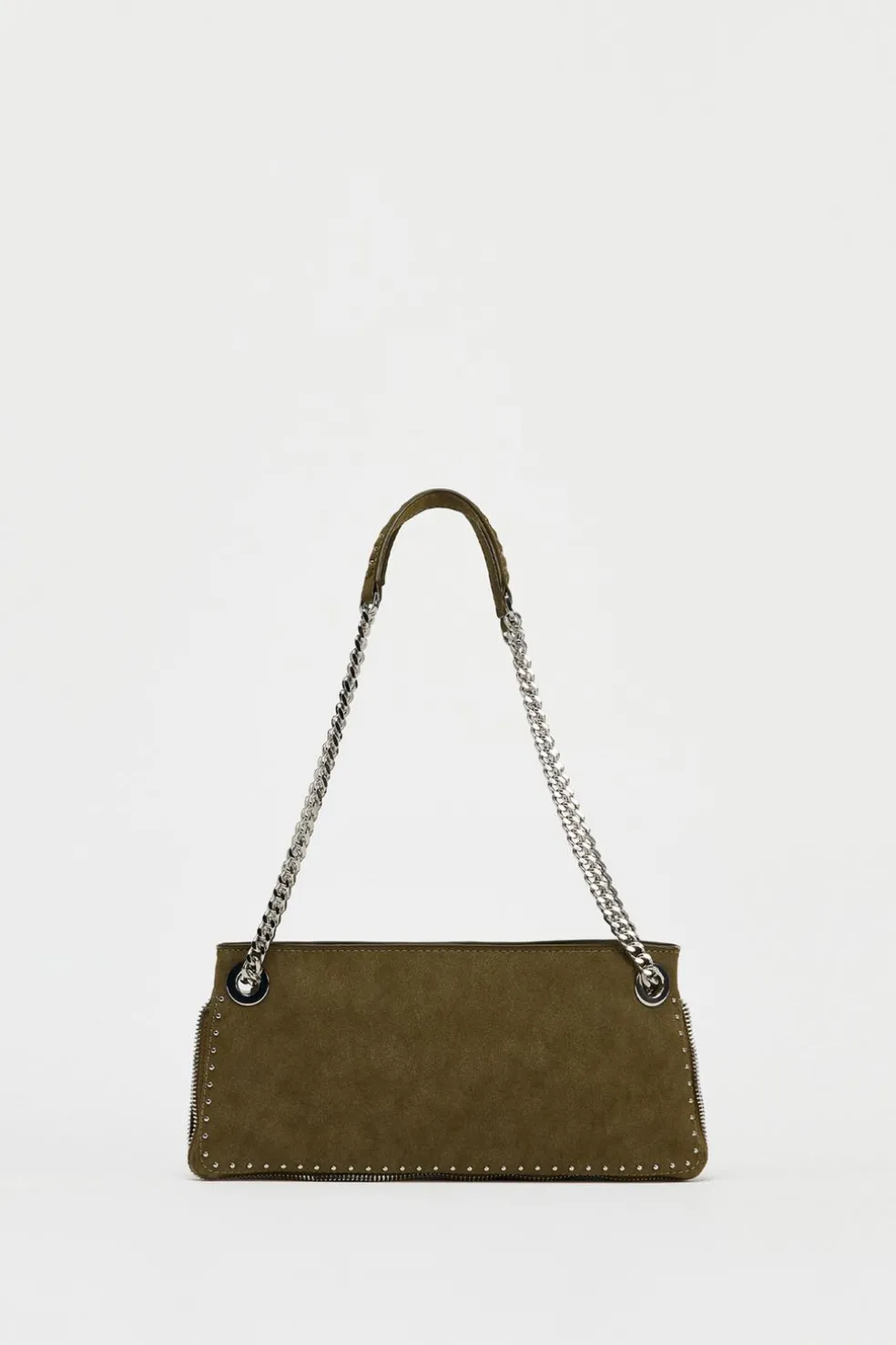 ZARA Malas^MALA COMPRIDA COM TACHAS Cinzento-toupeira