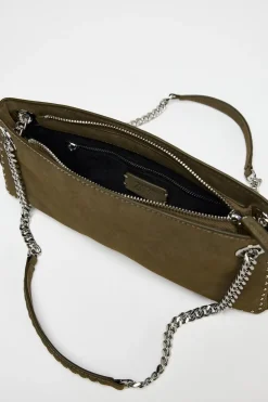 ZARA Malas^MALA COMPRIDA COM TACHAS Cinzento-toupeira